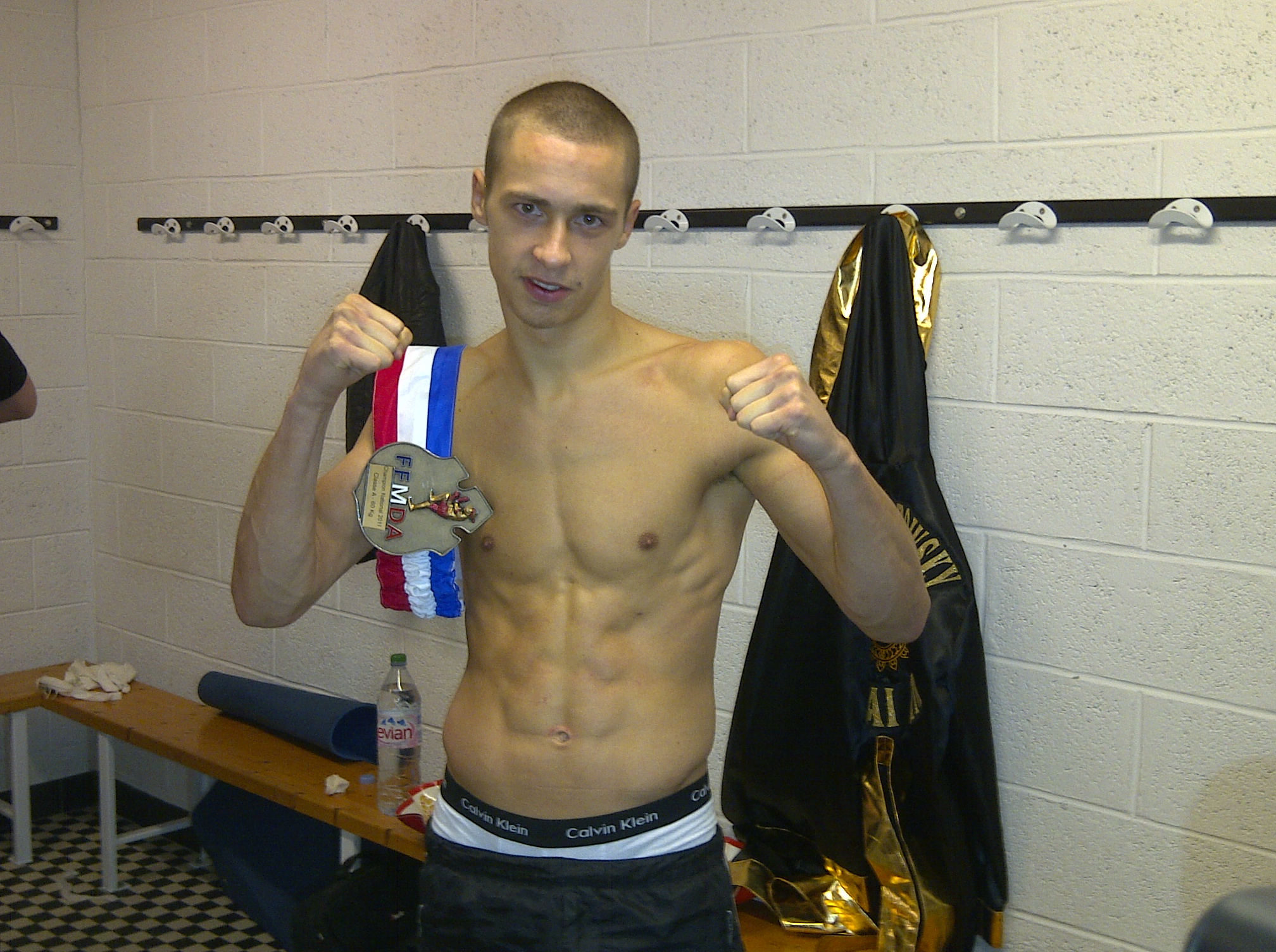 Brian Denis in the locker room after the fight